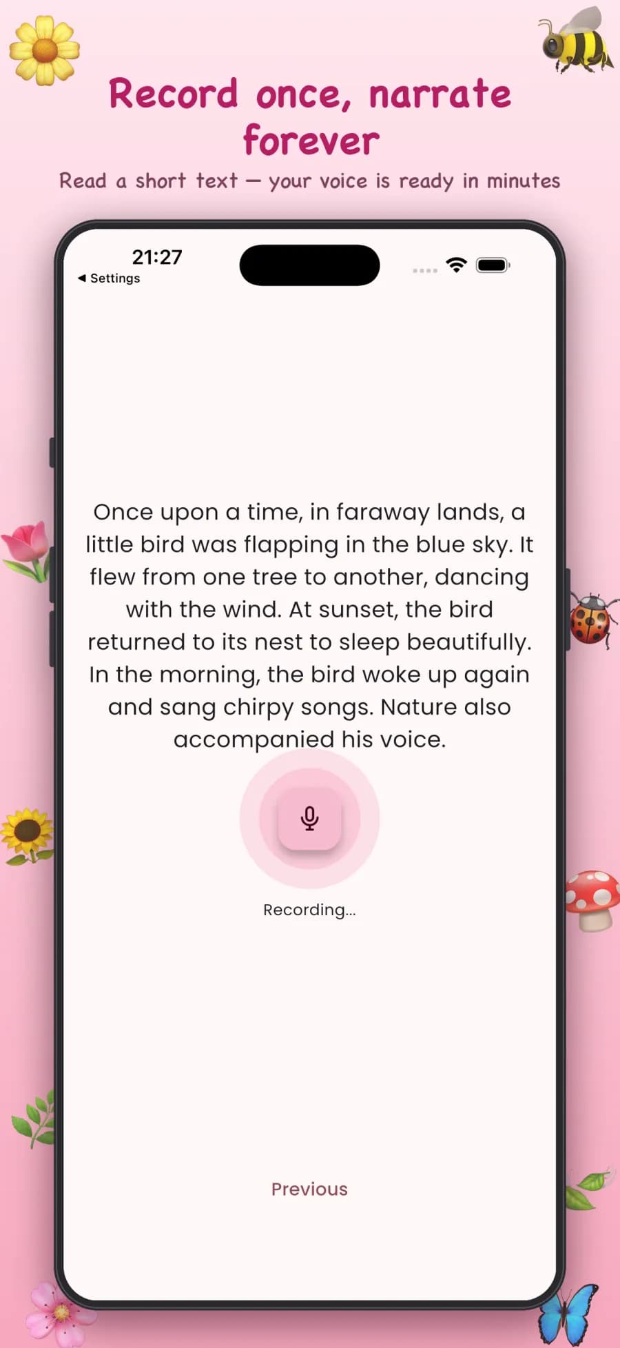 A story playing in Taletune